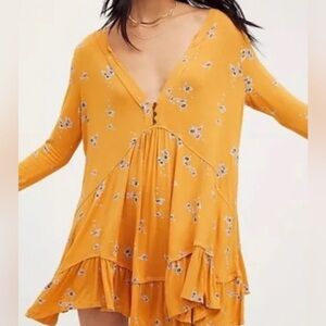 Free People boho long sleeve tunic dress